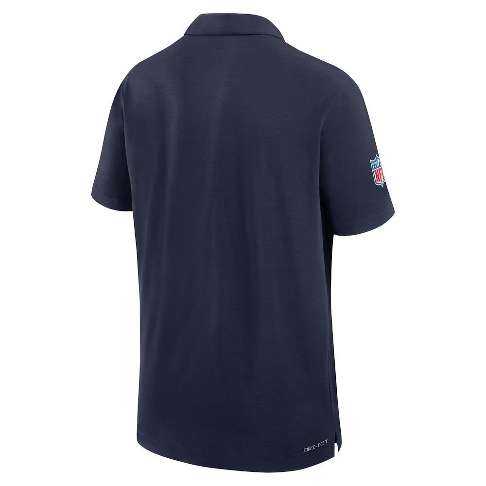 Men's Nike Navy Denver Broncos 2024/25 Sideline Performance Polo