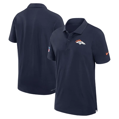 Polo Nike Sideline Performance bleu marine Denver Broncos 2024/25 pour homme