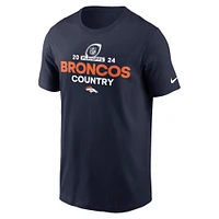 T-shirt Nike bleu marine Denver Broncos 2024 NFL Playoffs pour homme