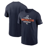 T-shirt Nike bleu marine Denver Broncos 2024 NFL Playoffs pour homme