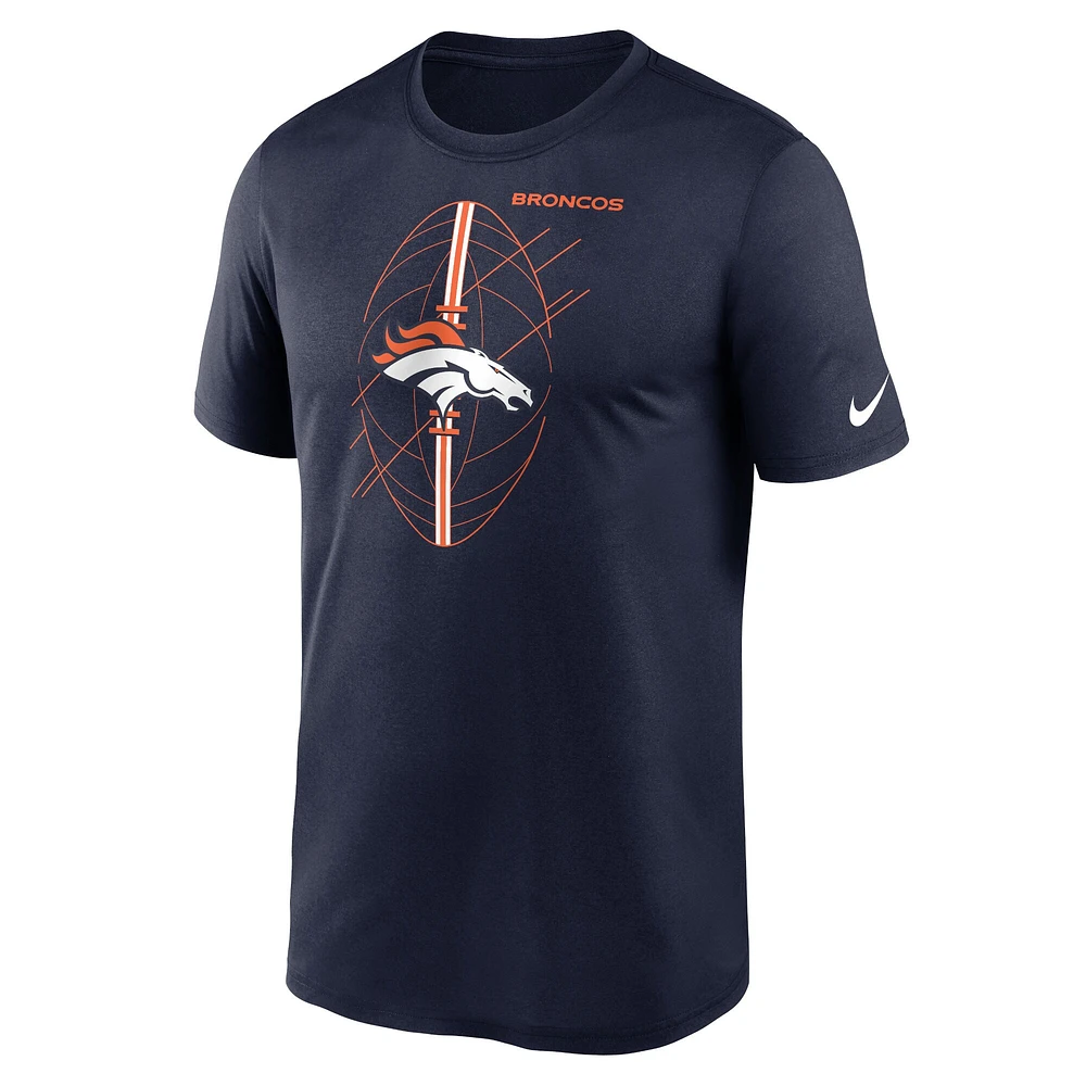 T-shirt Performance Big & Tall Legend Icon des Broncos de Denver Nike pour homme - Bleu marine