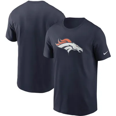 T-shirt Nike bleu marine avec logo principal des Denver Broncos pour homme