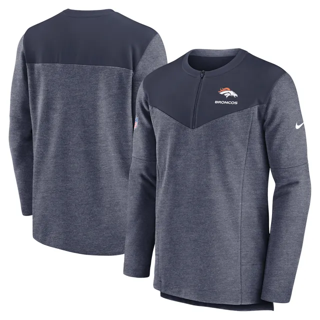 Lids Denver Broncos Nike Sideline Lockup Performance Quarter-Zip Top - Navy