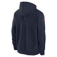 Men's Nike Navy Denver Broncos Sideline Performance Full-Zip Hoodie Jacket