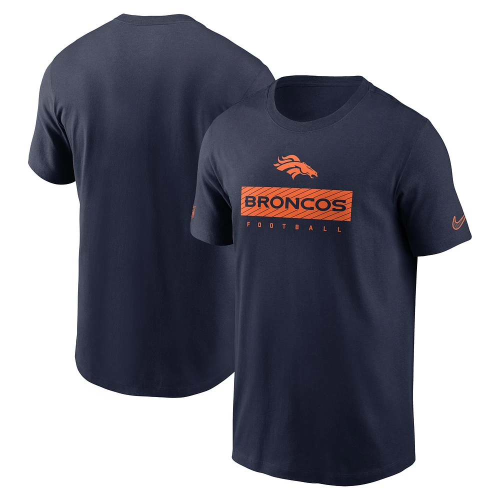 Men's Nike Navy Denver Broncos Sideline Performance T-Shirt