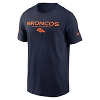 Men's Nike Navy Denver Broncos Sideline Performance T-Shirt