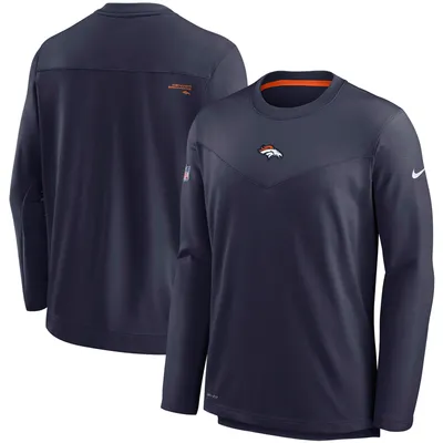 Denver Broncos Nike Sideline Team Performance Pullover Sweatshirt - Navy