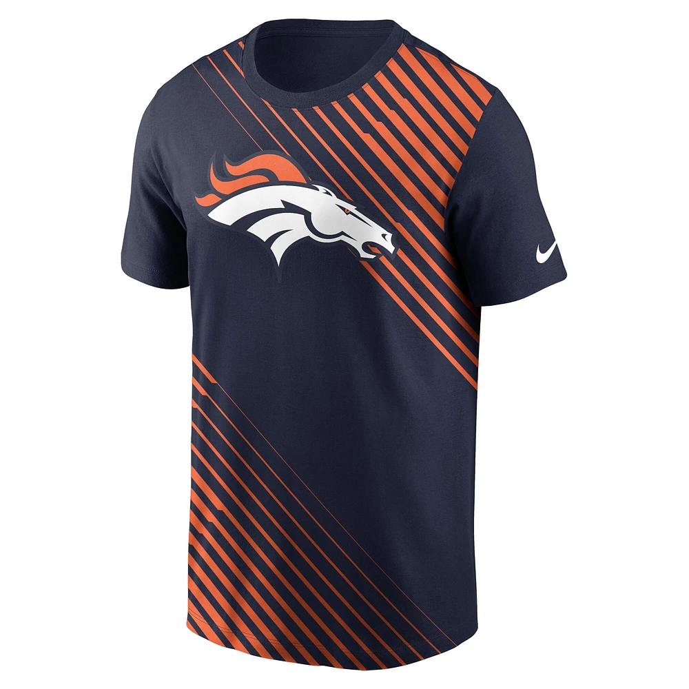 T-shirt Nike Denver Broncos Yard Line Fashion Asbury bleu marine pour homme