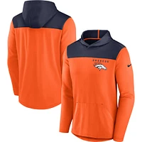 Sweat à capuche Nike Denver Broncos Athletic Lockup pour homme, orange/bleu marine