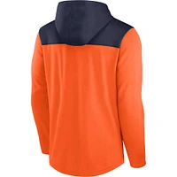 Sweat à capuche Nike Denver Broncos Athletic Lockup pour homme, orange/bleu marine