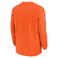 Haut à manches longues Nike orange Denver Broncos Alternate Logo Coach pour homme