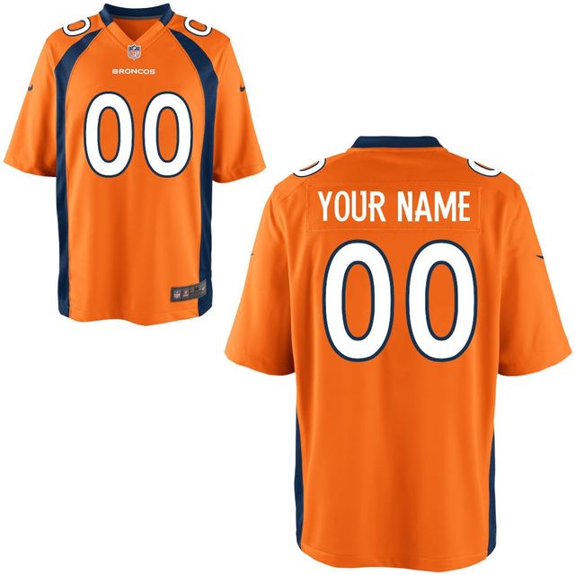 Couleur de l'équipe personnalisée Nike Denver Broncos orange pour hommes