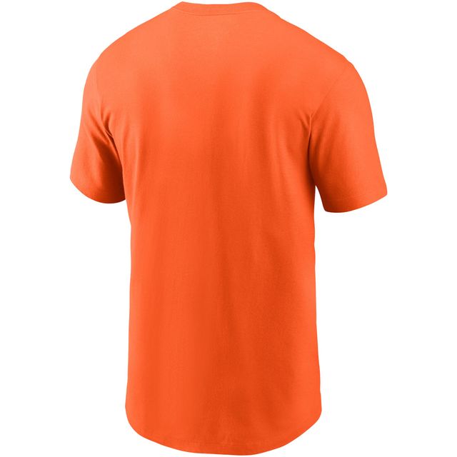 T-shirt orange avec logo principal des Denver Broncos Nike pour homme