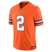 Men's Nike Patrick Surtain II Orange Denver Broncos Alternate Mile High Collection 1977 Throwback Vapor F.U.S.E. Limited Jersey