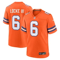 Maillot Nike P.J. Locke III Orange Denver Broncos Mile High Collection 1977 Throwback Player Game pour homme