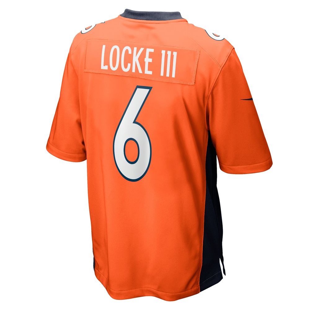 Men's Nike P.J. Locke Orange Denver Broncos Game Player Jersey