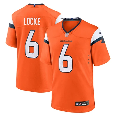 Men's Nike P.J. Locke  Orange Denver Broncos Team Game Jersey