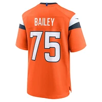 Maillot de match d'équipe Nike Quinn Bailey Orange Denver Broncos pour homme