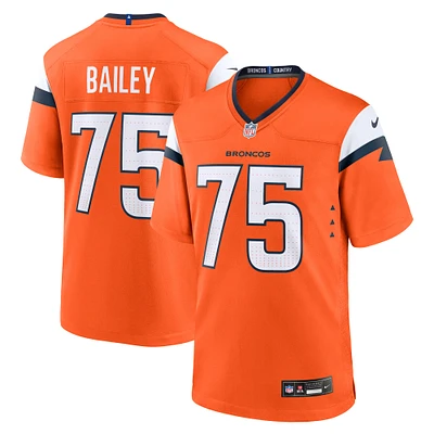 Maillot de match d'équipe Nike Quinn Bailey Orange Denver Broncos pour homme