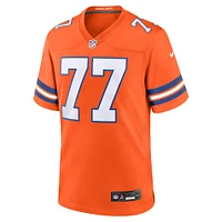 Men's Nike Quinn Meinerz Orange Denver Broncos Mile High Collection 1977 Throwback Player Game Jersey