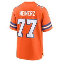 Maillot de jeu rétro Nike Quinn Meinerz Orange Denver Broncos Mile High Collection 1977 pour homme