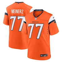 Maillot Nike Quinn Meinerz pour homme, orange, Denver Broncos, match de l'équipe