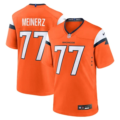 Maillot Nike Quinn Meinerz pour homme, orange, Denver Broncos, match de l'équipe