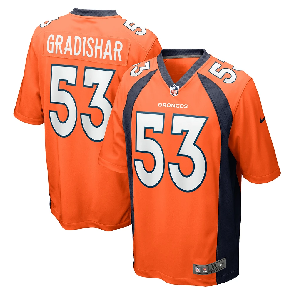 Maillot de match joueur retraité Nike Randy Gradishar orange Denver Broncos pour homme