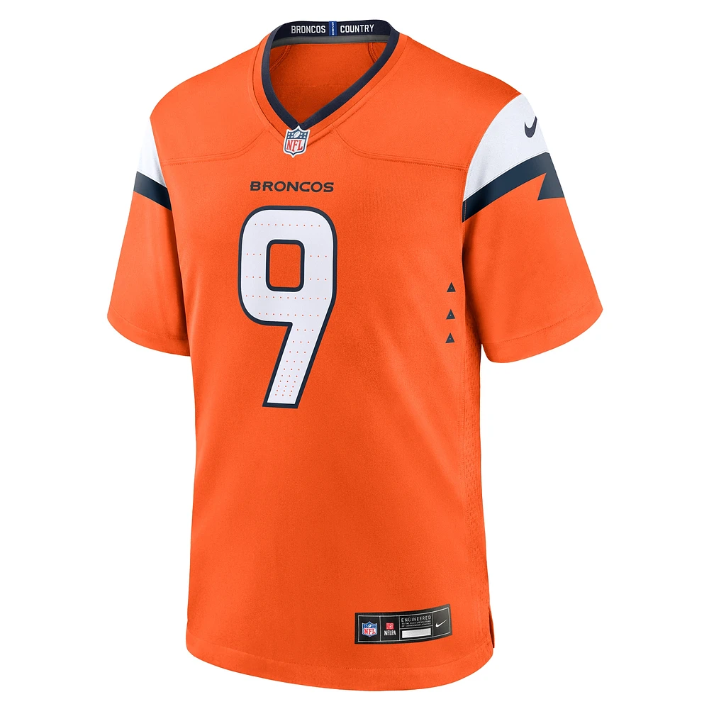 Men's Nike Riley Dixon  Orange Denver Broncos Team Game Jersey