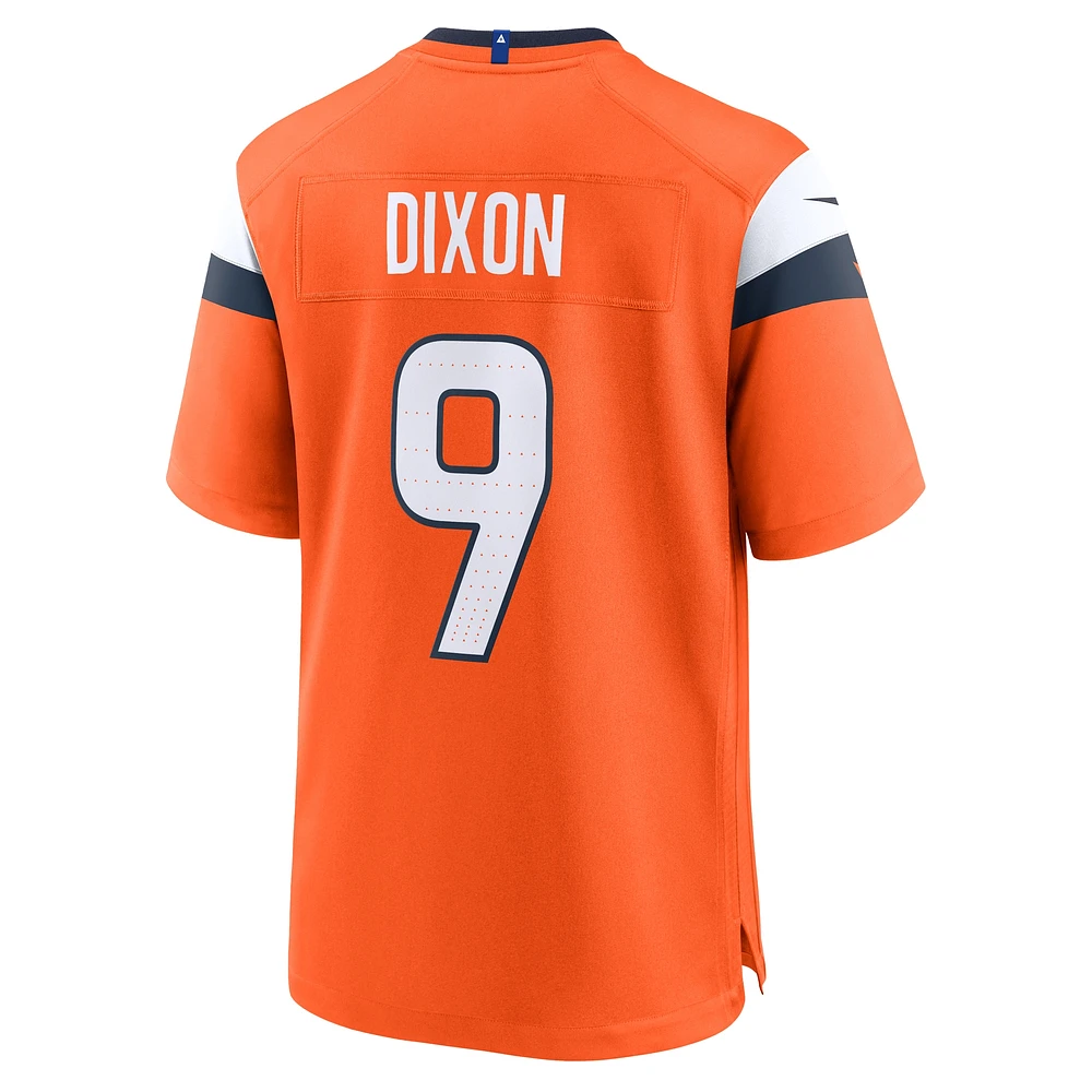 Men's Nike Riley Dixon  Orange Denver Broncos Team Game Jersey