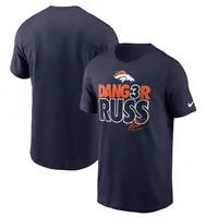 T-shirt graphique Nike Russell Wilson pour homme, bleu marine, Denver Broncos Player