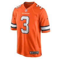 Men's Nike Russell Wilson Orange Denver Broncos Alternate Game Jersey