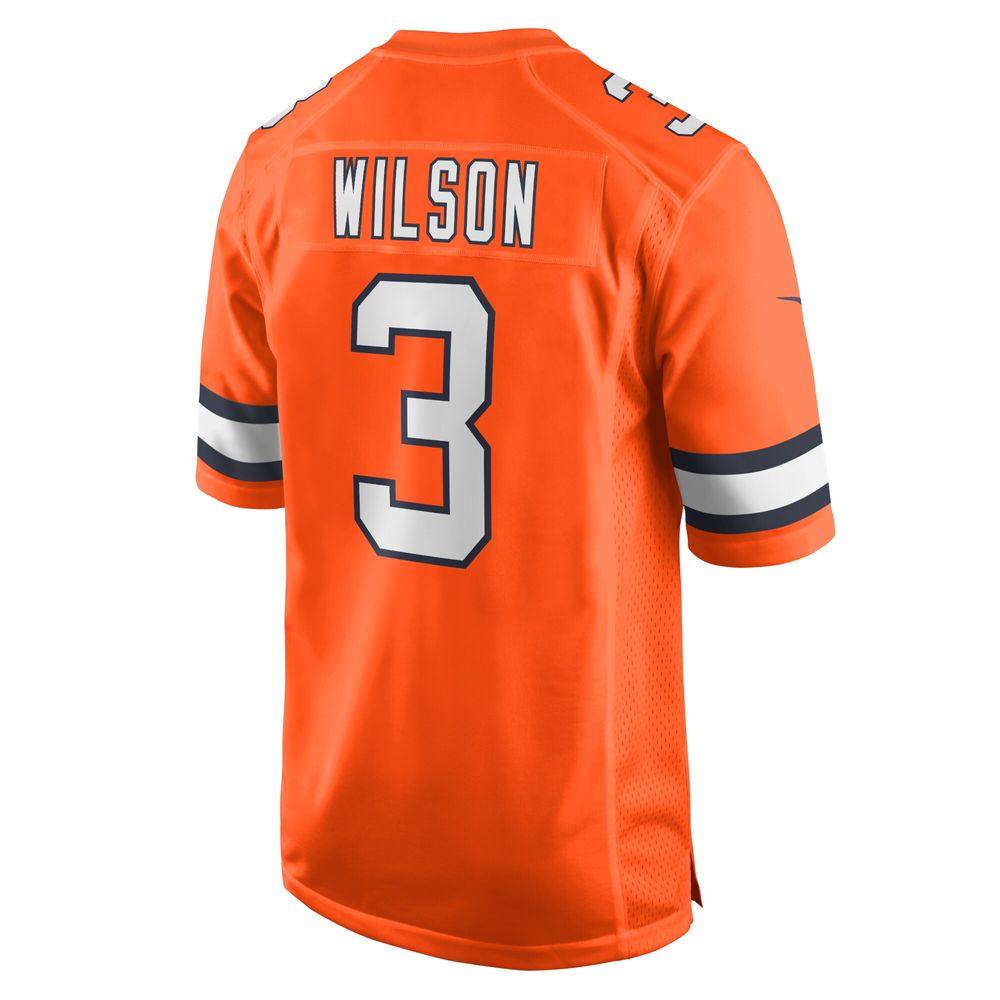 Men's Nike Russell Wilson Orange Denver Broncos Alternate Game Jersey