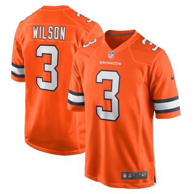 Men's Nike Russell Wilson Orange Denver Broncos Alternate Game Jersey