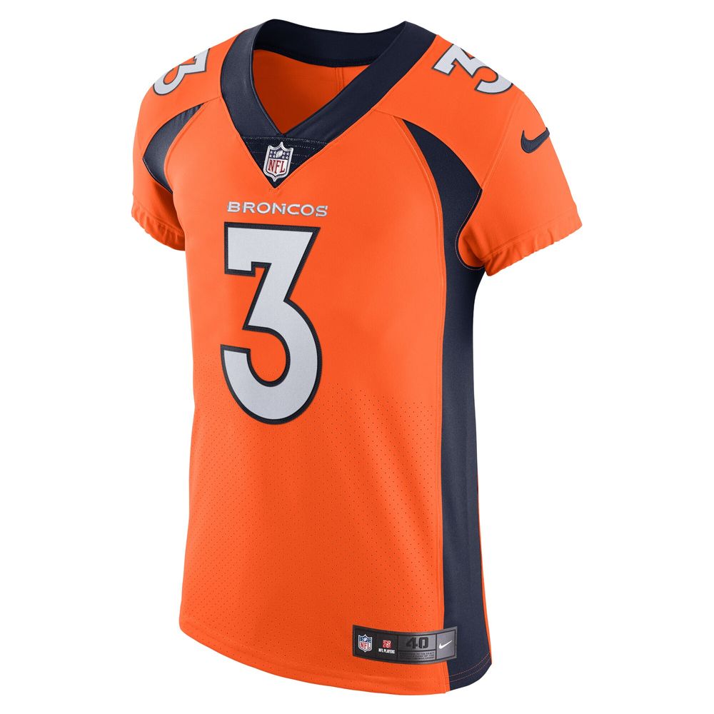 Men's Nike Russell Wilson Orange Denver Broncos Vapor Elite Jersey