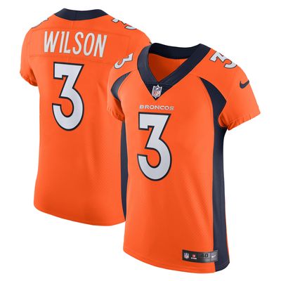 Men's Nike Russell Wilson Orange Denver Broncos Vapor Elite Jersey