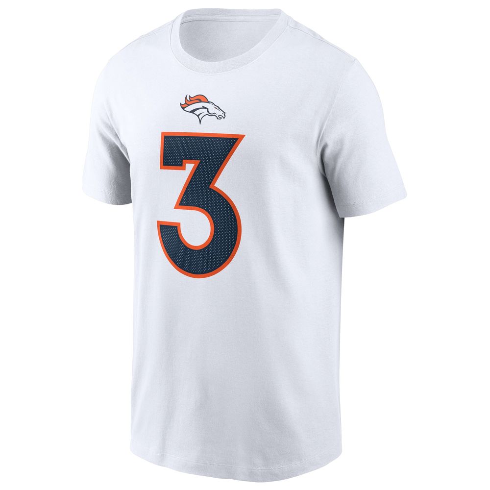 Men's Nike Russell Wilson White Denver Broncos Player Name & Number T-Shirt