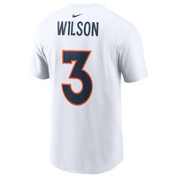 Men's Nike Russell Wilson White Denver Broncos Player Name & Number T-Shirt