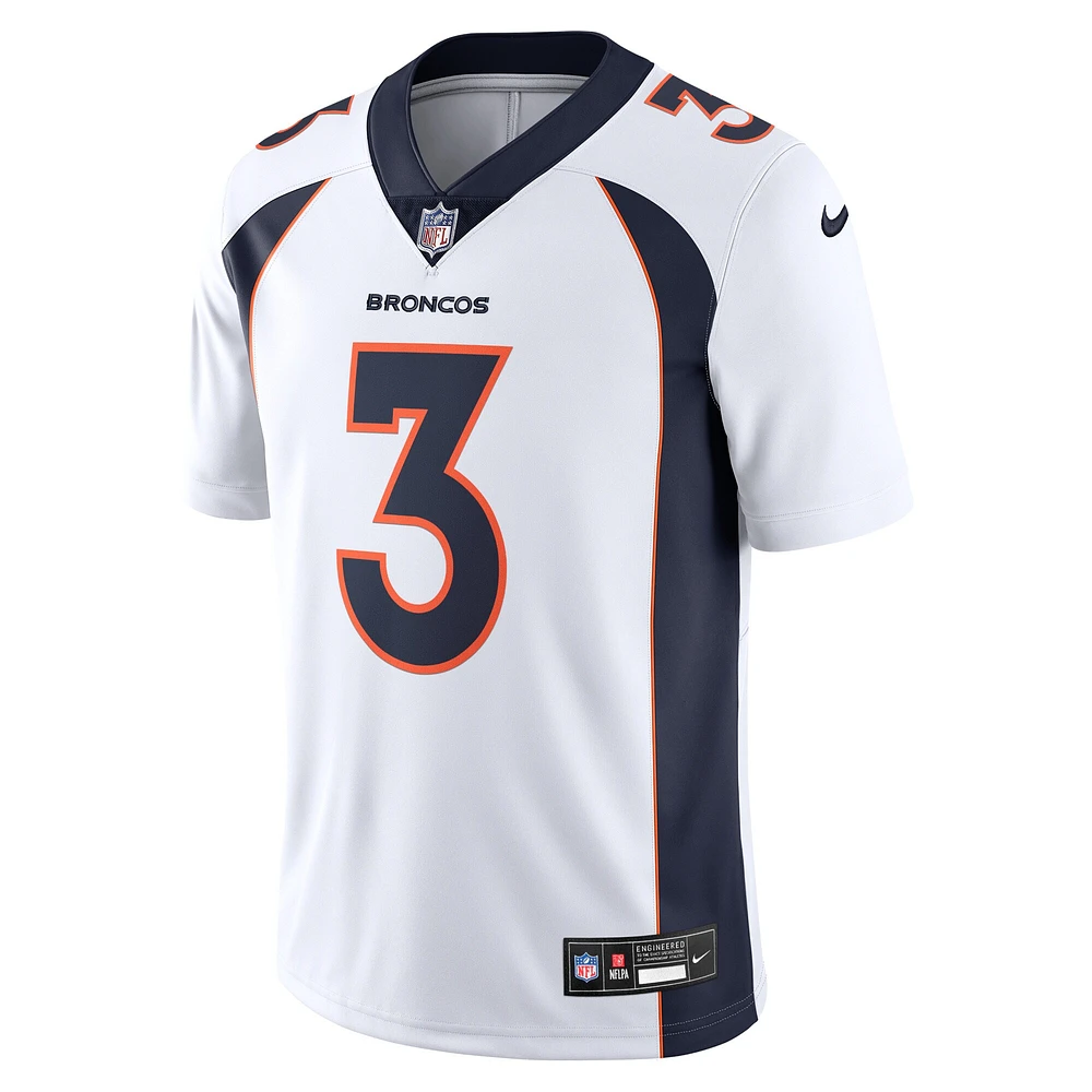 Maillot Nike Russell Wilson pour homme Denver Broncos Vapor Untouchable Limited blanc