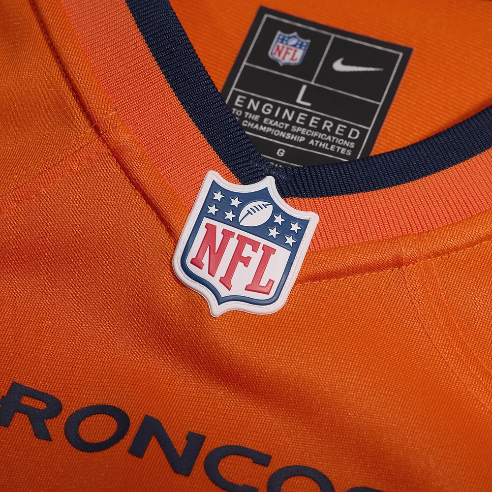 Men's Nike Talanoa Hufanga  Orange Denver Broncos Team Game Jersey