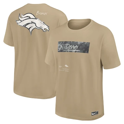 T-shirt Nike Tan Denver Broncos Statement Max90 pour homme