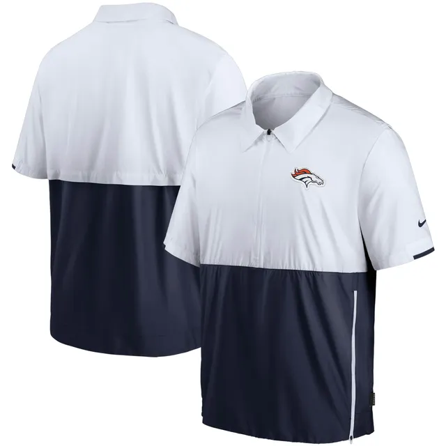 Lids Denver Broncos Nike Sideline Coaches Short Sleeve Quarter-Zip Jacket -  White