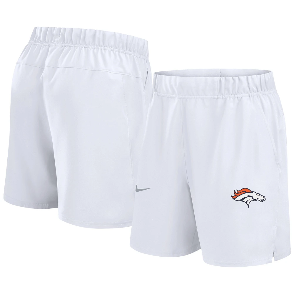 Men's Nike White Denver Broncos Blitz Victory Performance Shorts