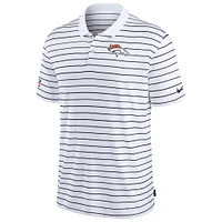 Polo Nike Denver Broncos Sideline Lock Up Victory Performance pour homme, blanc