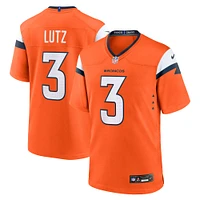 Maillot de match Nike Wil Lutz Orange Denver Broncos pour homme