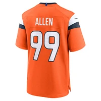 Maillot de match Nike Zach Allen Orange Denver Broncos pour homme