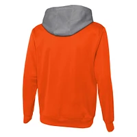 Sweat à capuche entièrement zippé orange Denver Broncos Combine Authentic Field Play pour hommes