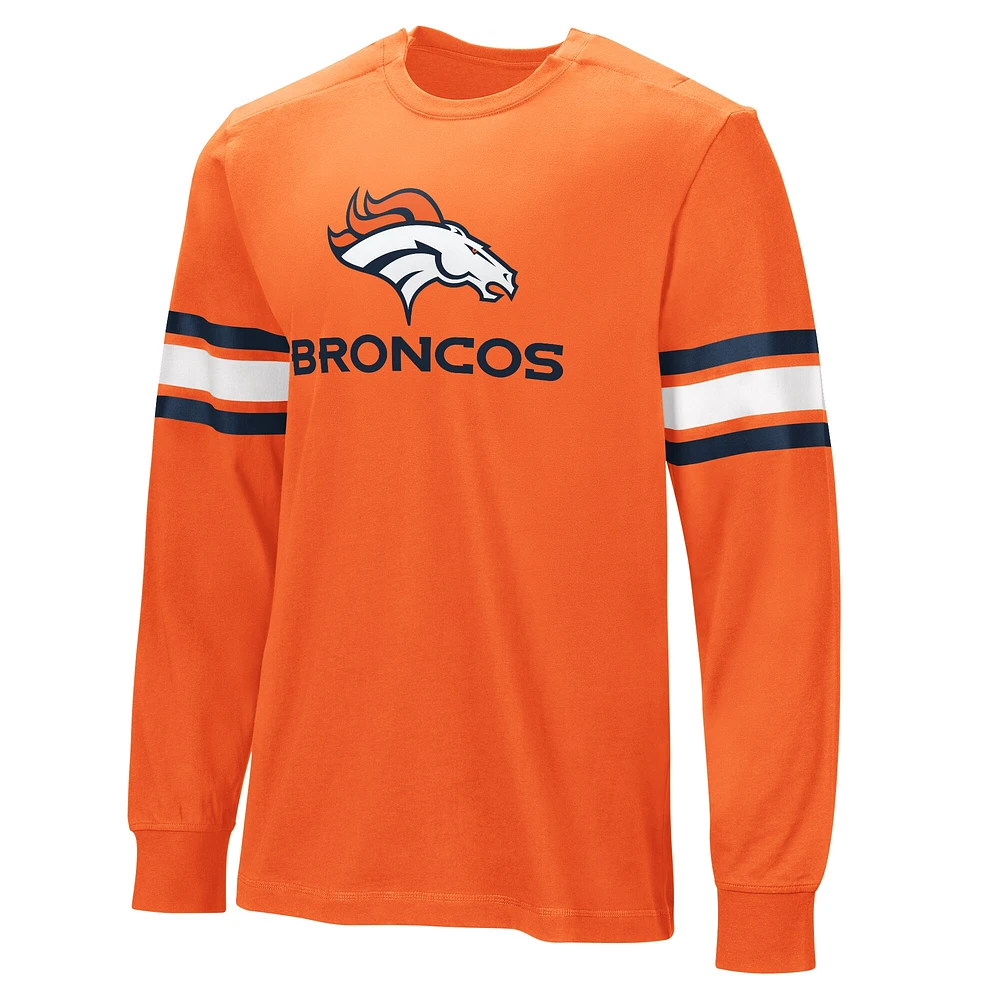 T-shirt adaptatif à manches longues pour hommes des Denver Broncos Hands Off orange