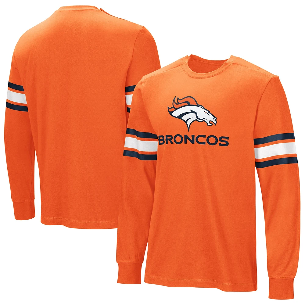 T-shirt adaptatif à manches longues pour hommes des Denver Broncos Hands Off orange