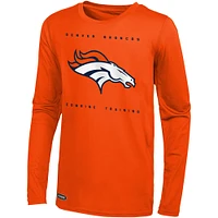 T-shirt orange à manches longues pour hommes des Denver Broncos Side Drill